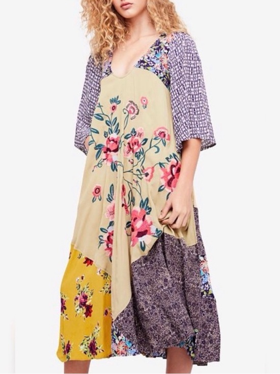 Free People Dresses & Skirts - Free People River Market Mixed Print Dress S